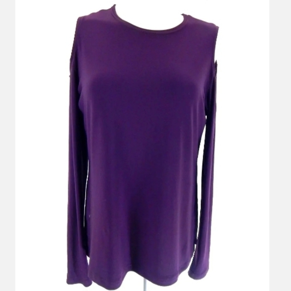 Sympli Cold Shoulder Jersey Top - Picture 1 of 3